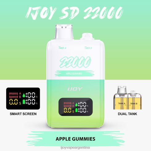 iJOY Vape Como Funciona 62DL0145 - iJOY SD 22000 desechable gomitas de manzana
