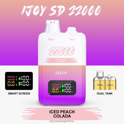 iJOY Vape Como Funciona 62DL0155 - iJOY SD 22000 desechable colada helada de durazno